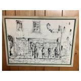 FRENCH STREET MARKET SCENE SIGNED LR SEE PHOTO