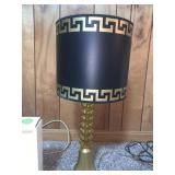 MIDCENTURY LAMP W/ BLACK SHADES