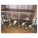 6.5" X 9" BRASS REINDEER - 11" H X 7.5" W
