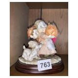 6.25" H PUMPKIN W/ CHILDREN FIGURINE