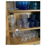 BLUE GLASSES, WINE GLASSES, ETC.