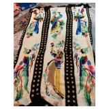 AFGHAN 59" X 94" PEACOCKS