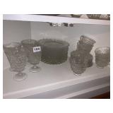 FOSTORIA LUNCHEON SET AND GLASSES