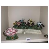 CAPODIMONTE FLOWER AND ARRANGEMENT HANDLE BROKEN