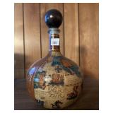 LEATHER OVER WRAP DECANTER W/ STOPPER