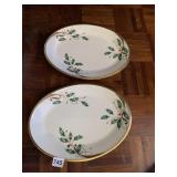 LENOX HOLIDAY NOUVEAU 13" PLATTERS