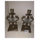 7.5" H DOLPHIN SIDE CANDLE STICKS