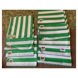 JMI GREEN AND WHITE NAPKINS