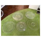 GLASS SERVING PLATES CHRISTMAS SCENE WITH FRUIT