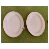 GORHAM HALLMARK GOLD 14IN PLATTER 1 WITH CHIP ON