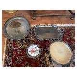 SILVERPLATE SERVING TRAYS ROSE DESIGN ONE