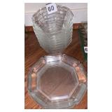 GLASS SALAD PLATES AND BOWLS