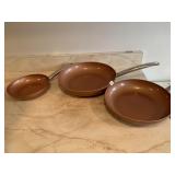 COPPER CHEF PANS USED BUT NICE COND.