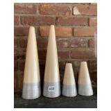 4 CANDLES 2 LARGE 2 SMALL ALL BURNT FOR MAYBE 30