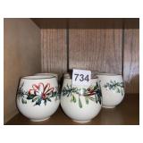 LENOX WINTER GREETINGS 6 MUGS