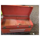TOOLBOX WITH 2 SLIDE OUT TRAYS GREAT COND.