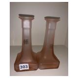 TAITU ITALY PINK FROSTED CANDLE STICKS
