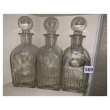 DECANTERS 3 ONE WITH MARKER