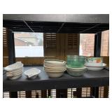 GROUP OF BOWLS AND DIPPING BOWLS