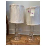 WEDGWOOD 18" H CRYSTAL LAMPS