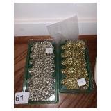 GOLD AND SILVER CANDLE HOLDERS