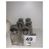 6 SALT/PEPPER SHAKERS