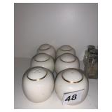 6 SALT/PEPPER SHAKERS