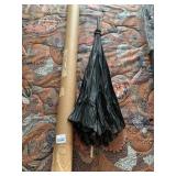 VINTAGE PARASOL BLACK W/ TEARS