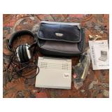 KOSS HEADPHONES W/ RADIO CD PLAYER W/ CLOCK