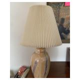 28" GLAZED LAMP W/ SHADE
