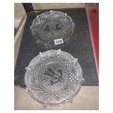 2 GLASS DISHES