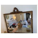 GOLD FRAME ANTIQUE MIRROR 36" W X 34" W