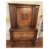 OAK BLIND DOOR CHINA CABINET 1930