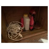 WATER BOTTLE, PAPER TOWEL HOLDER, EXT. CORD, ETC.