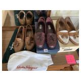 SALVATORE FERRAGAMO DUST COVER AND 3 PAIRS SHOES
