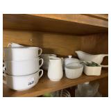 WHITE SERVING BOWL PLUS CR. SUGAR