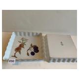 2 SQ. PATTERN BAKING DISHES 10 IN