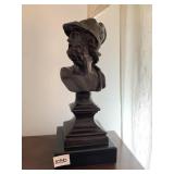 13" H BRONZE STATUE STONE BASE