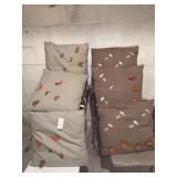 BUTTERFLY 6 PILLOWS SOFT ZIPPER BACK 18" SQUARE