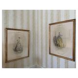 D.A. 1940 FASHION PRINT 17" W X 22.5" W GOLD