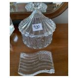 COVERED CANDY CIRCUS DESIGN DISH W/ LID