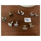 5 PAIRS CUFF LINKS INCL. HORSEMAN