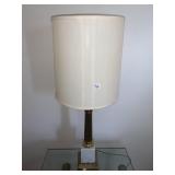 MARBLE CENTER, BRASS COLUMN CENTER & BASE LAMP