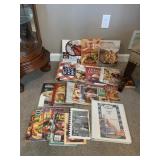 COOKBOOKS INCLUDING HARDBACKS, CHURCH, MAGAZINES