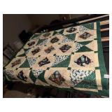 GOLF THEMED HAND STITCHED QUILT