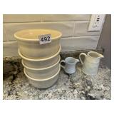 YELLOW FIESTA LARGE CEREAL BOWLS, 4