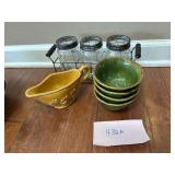 TABLETOPS DIP BOWLS, ROYAL NORFOLK GRAVY BOAT,