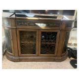 20X35X50, ORNATE TELEVISION STAND WITH IRON AND