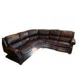 THOMASVILLE COMFORTABLE  LEATHER SECTIONAL, TACK