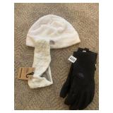 NORTH FACE GLOVES, HAT AND NWT SCARF